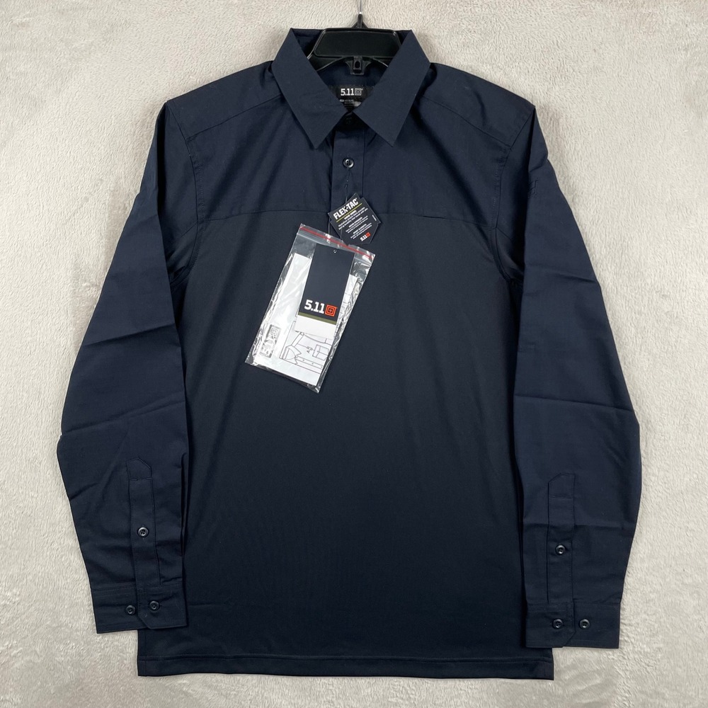 New 5.11 Tactical Stryke Rapid Shirt Mens Medium Navy Blue Long Sleeve Ripstop